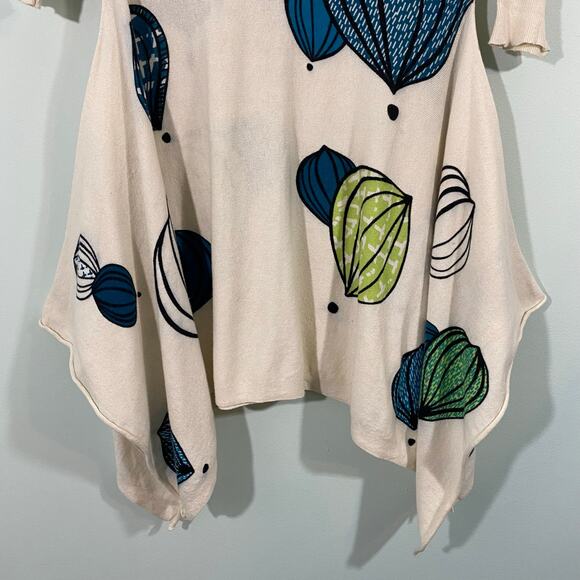 Anthropologie Field & Flowers Hot Air Ballons Asymmetrical Hem Blouse Size S - Picture 4 of 10
